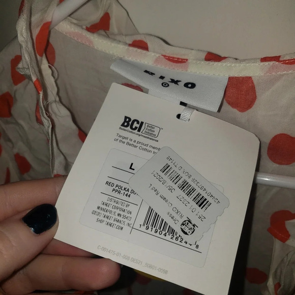 Rixo ruffle wrap dress polka dot large 12 14 - Picture 5 of 13